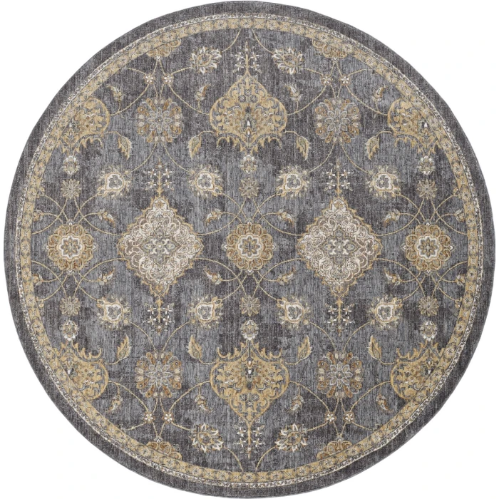 Kas Ria 6822 Slate Grey Sofia Area Rug 9' Round