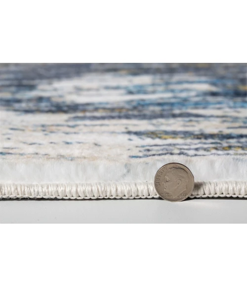 Kas Roxy 2802 Blue/Gold Mirage Area Rug 7'6" x 10'