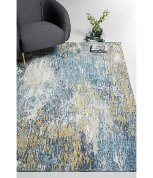 Kas Roxy 2802 Blue/Gold Mirage Area Rug 7'6" x 10'