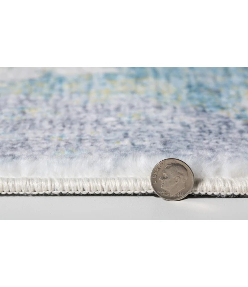 Kas Roxy 2806 Blue/Yellow Nebula Area Rug 7'6" x 10'