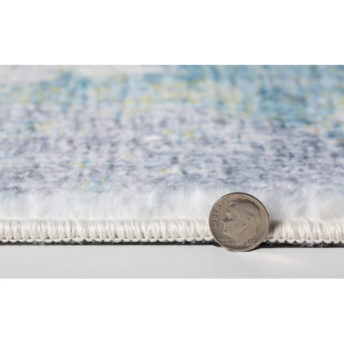Kas Roxy 2806 Blue/Yellow Nebula Area Rug 2' x 7' Runner
