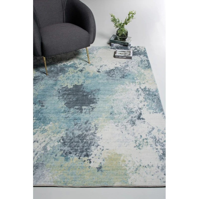 Kas Roxy 2806 Blue/Yellow Nebula Area Rug 2' x 7' Runner