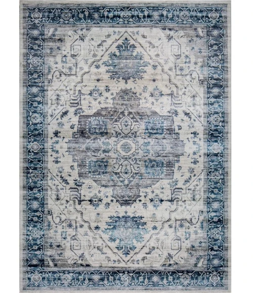 Kas Roxy 2821 Ivory Blue Tabriz Area Rug