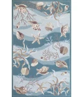 Kas Sonesta 2003 Seafoam Shells Area Rug 7'6" Round
