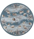 Kas Sonesta 2003 Seafoam Shells Area Rug 7'6" Round