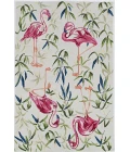 Kas Sonesta 2007 Ivory/Pink Flamingo Area Rug 7'6" x 9'6"