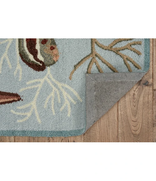 Kas Sonesta 2021 Blue Coral Reef Area Rug 7'6" Round