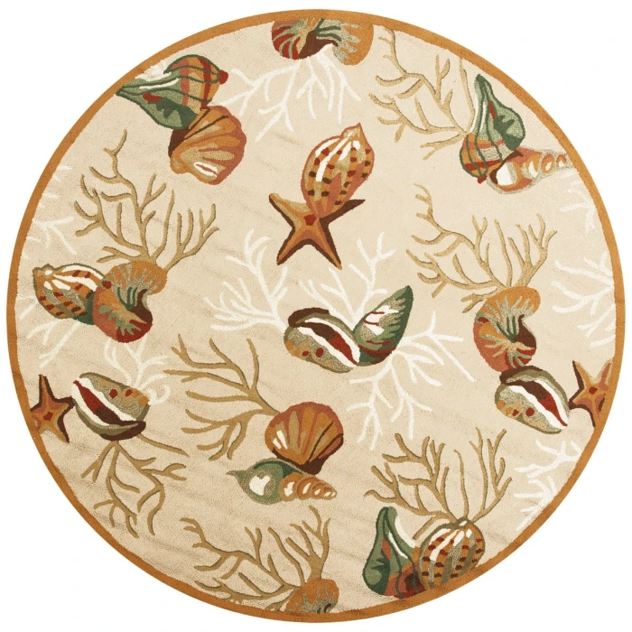 Kas Sonesta 2025 Beige Coral Reef Area Rug 20" x 30"