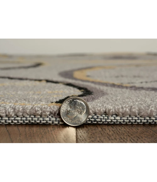 Kas Sonesta 2035 Grey Wheels In Motion Area Rug 2' x 7'6" Runner