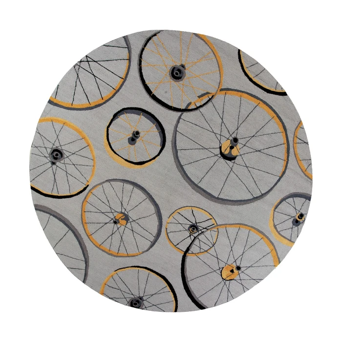 Kas Sonesta 2035 Grey Wheels In Motion Area Rug 2' x 7'6" Runner