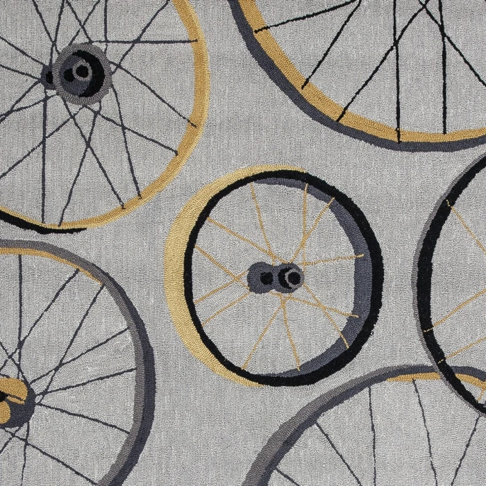 Kas Sonesta 2035 Grey Wheels In Motion Area Rug 2' x 7'6" Runner