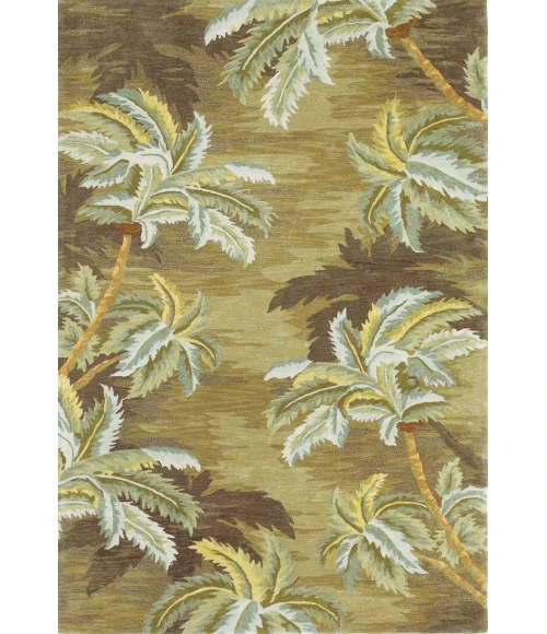 Kas Sparta 3102 Moss Palm Trees Area Rug 5'6" Round