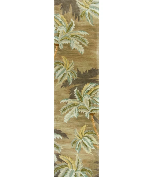 Kas Sparta 3102 Moss Palm Trees Area Rug 5'6" Round