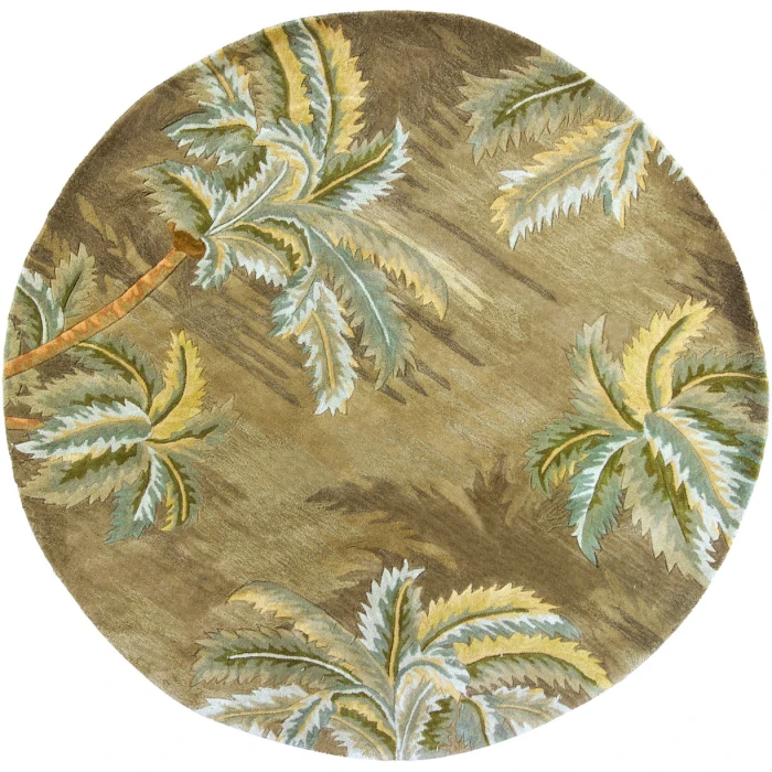 Kas Sparta 3102 Moss Palm Trees Area Rug 5'3" x 8'3"