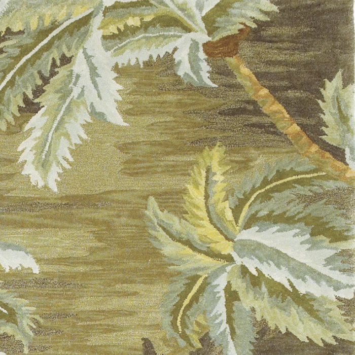 Kas Sparta 3102 Moss Palm Trees Area Rug 5'3" x 8'3"