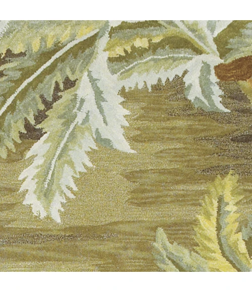 Kas Sparta 3102 Moss Palm Trees Area Rug 5'6" Round