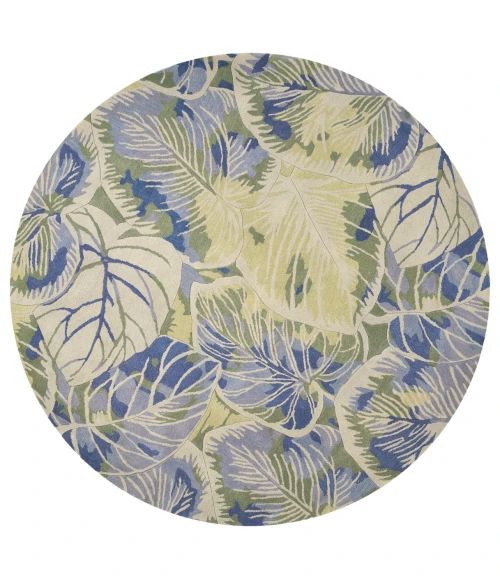 Kas Sparta 3105 Blue/Green Silhoutte Area Rug 7'9" x 9'6"