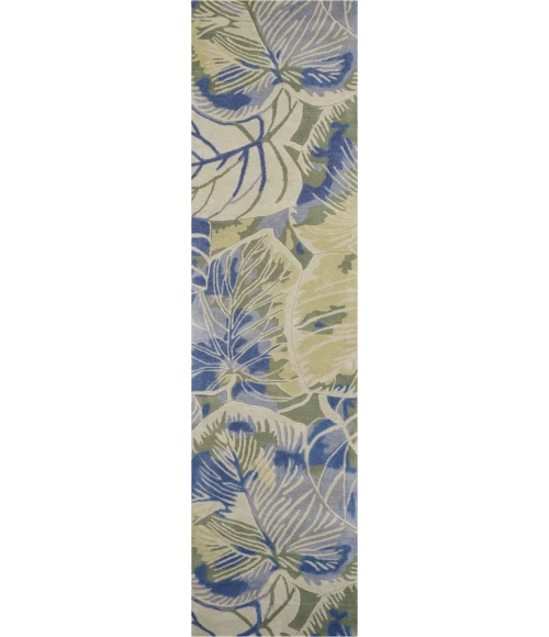 Kas Sparta 3105 Blue/Green Silhoutte Area Rug 7'9" x 9'6"