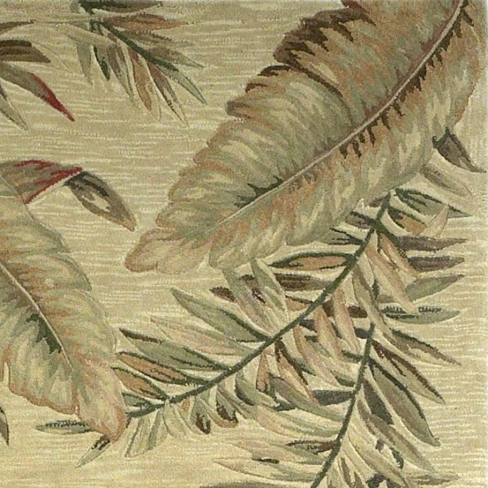 Kas Sparta 3124 Ivory Ferns Area Rug 5'3" x 8'3"