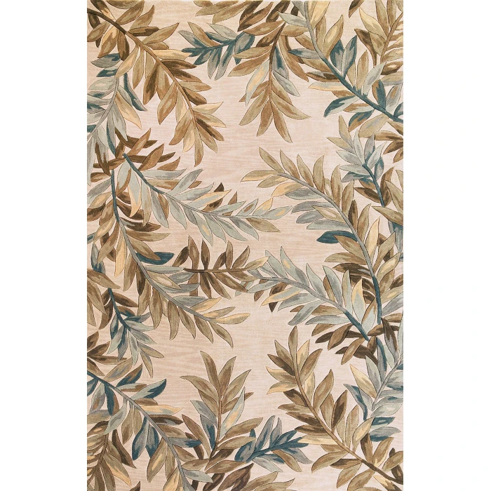 Kas Sparta 3126 Ivory Tropical Branches Area Rug 5'3" x 8'3"
