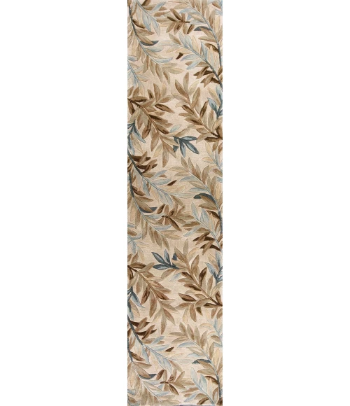Kas Sparta 3126 Ivory Tropical Branches Area Rug 5'6" Round