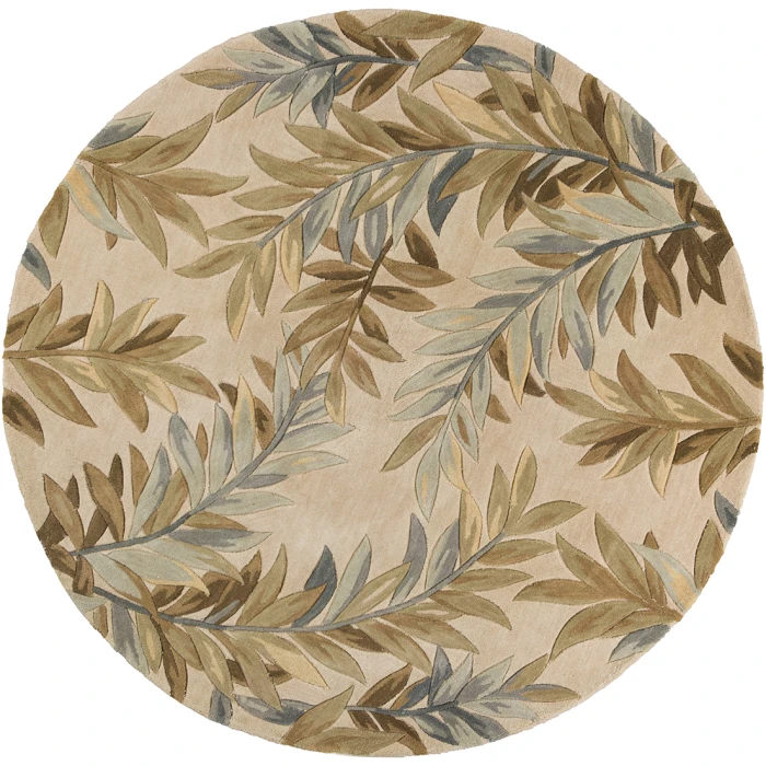 Kas Sparta 3126 Ivory Tropical Branches Area Rug 5'3" x 8'3"
