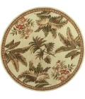 Kas Sparta 3133 Ivory Tropical Oasis Area Rug 7'9" x 9'6"