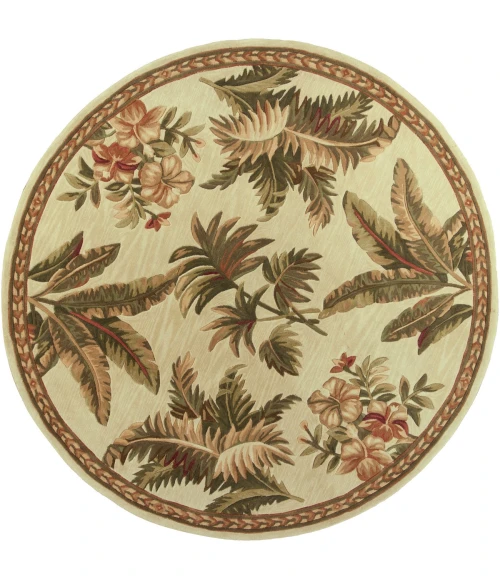 Kas Sparta 3133 Ivory Tropical Oasis Area Rug 7'9" x 9'6"