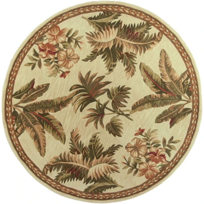 Kas Sparta 3133 Ivory Tropical Oasis Area Rug 5'3" x 8'3"