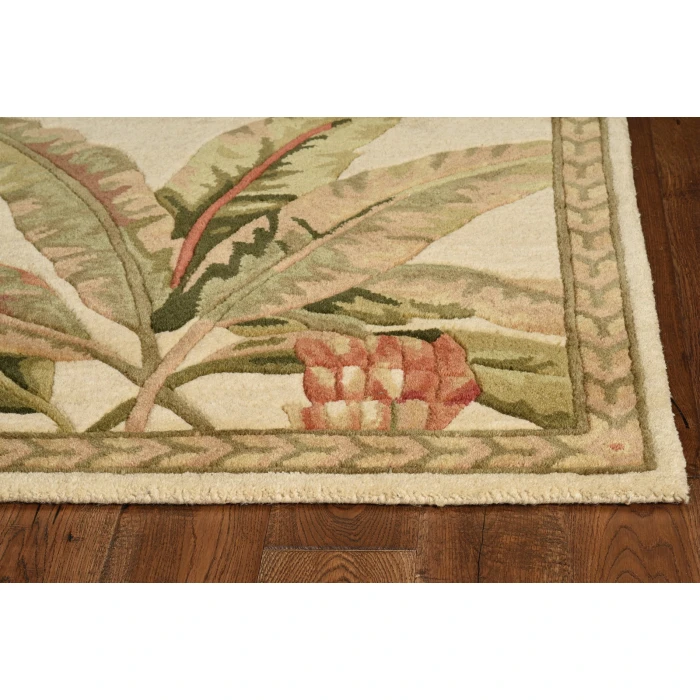 Kas Sparta 3133 Ivory Tropical Oasis Area Rug 5'3" x 8'3"