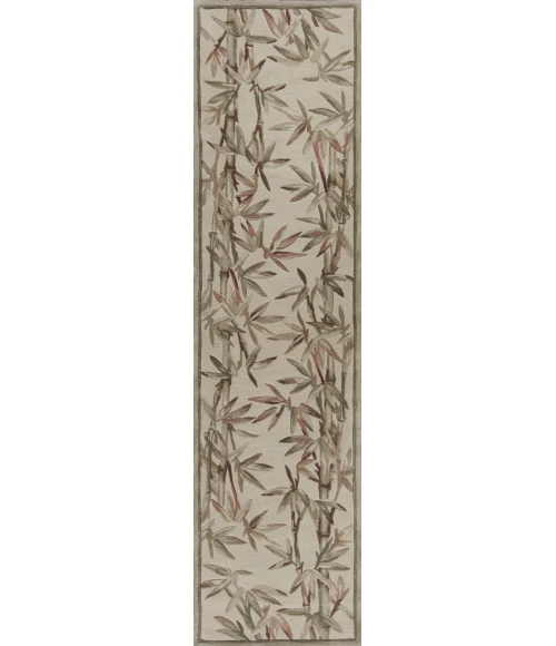 Kas Sparta 3146 Ivory Bamboo Border Area Rug 3'6" x 5'6"