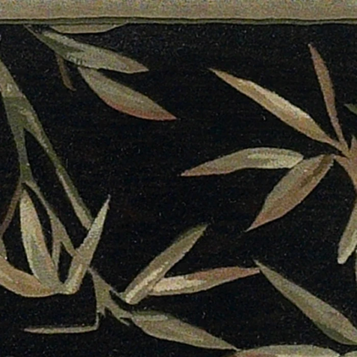 Kas Sparta 3147 Black Bamboo Border Area Rug 5'3" x 8'3"