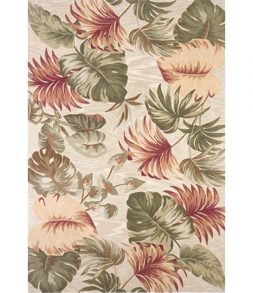 Kas Sparta 3148 Beige Palm Leaves Area Rug 8'6" x 11'6"