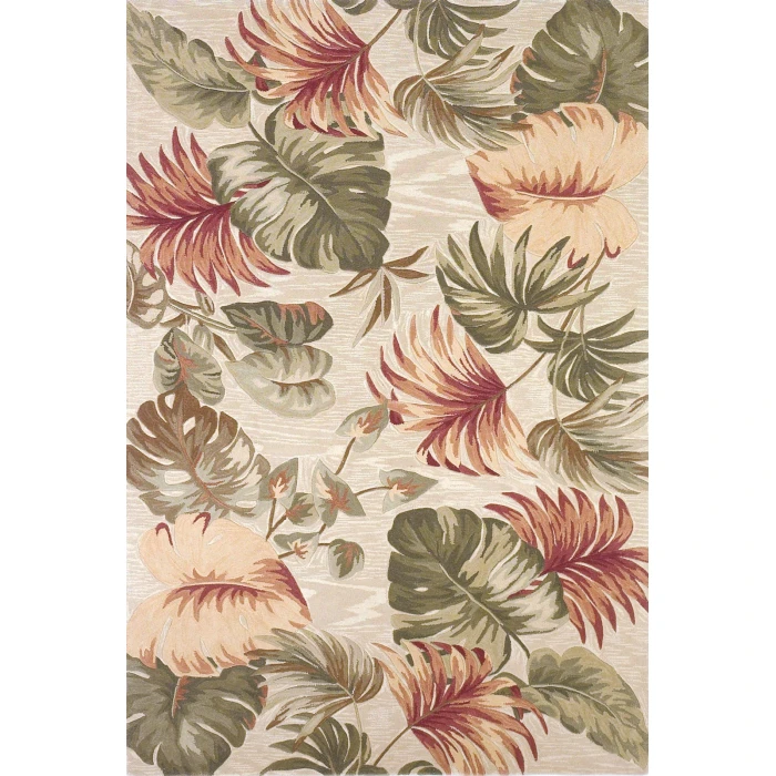 Kas Sparta 3148 Beige Palm Leaves Area Rug 5'3" x 8'3"