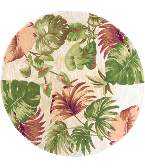 Kas Sparta 3148 Beige Palm Leaves Area Rug 8'6" x 11'6"