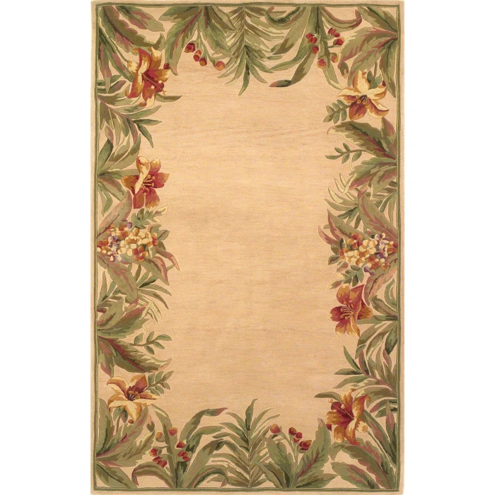Kas Sparta 3151 Ivory Rainforest Area Rug 5'3" x 8'3"