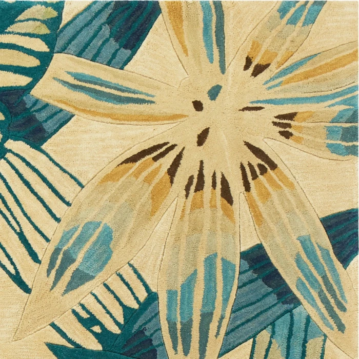 Kas Sparta 3154 Ivory/Teal Nassau Area Rug 5'3" x 8'3"