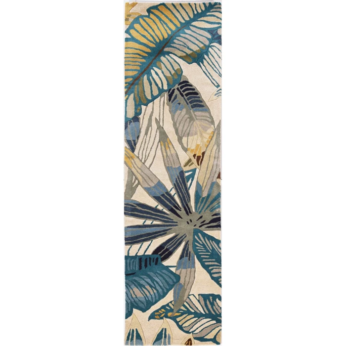 Kas Sparta 3154 Ivory/Teal Nassau Area Rug 5'3" x 8'3"
