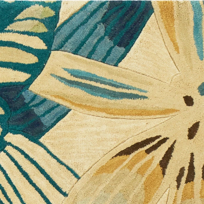 Kas Sparta 3154 Ivory/Teal Nassau Area Rug 5'3" x 8'3"