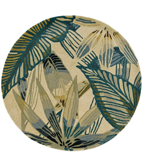 Kas Sparta 3154 Ivory/Teal Nassau Area Rug 2'6" x 10' Runner