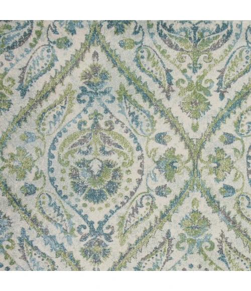 Kas Stella 6256 Ivory/Teal Parisian Area Rug 7'10" x 10'10"