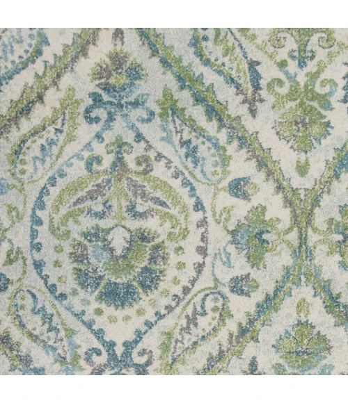 Kas Stella 6256 Ivory/Teal Parisian Area Rug 7'10" x 10'10"
