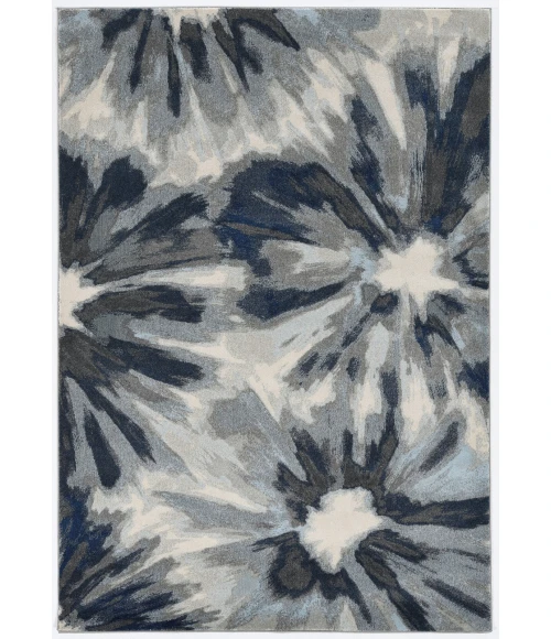 Kas Stella 6265 Ivory Blue Splash Area Rug 5'3" x 7'7"