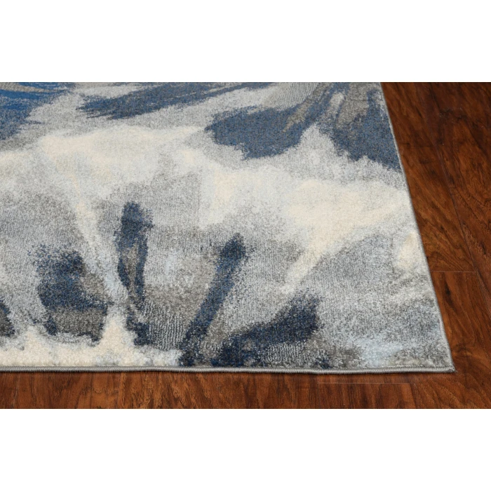 Kas Stella 6265 Ivory Blue Splash Area Rug 9'10" x 13'2"