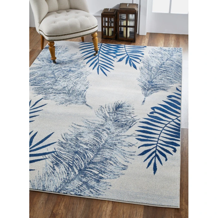 Kas Stella 6266 Ivory/Navy Fauna Area Rug 5'3" x 7'7"