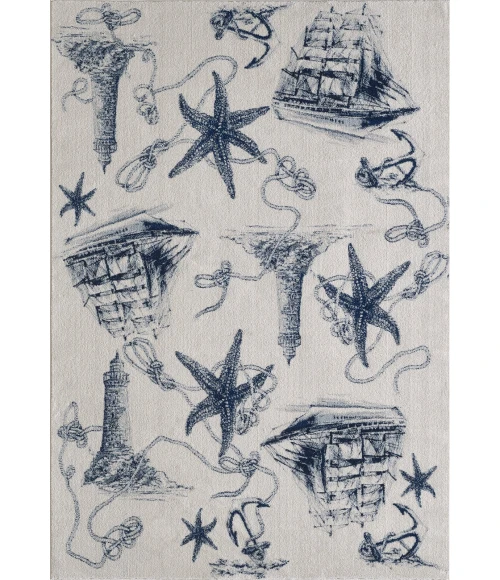 Kas Stella 6269 Ivory/Navy Coast Area Rug 9'10" x 13'2"