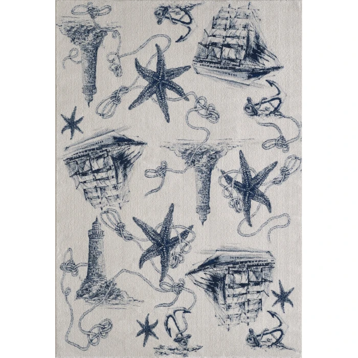 Kas Stella 6269 Ivory/Navy Coast Area Rug 9'10" x 13'2"