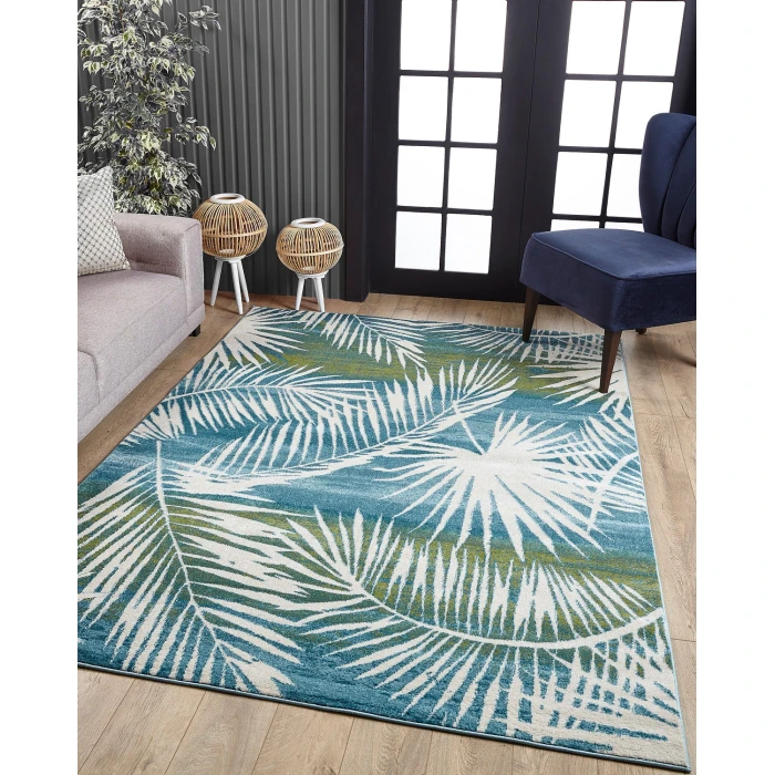 Kas Stella 6273 Ivory/Green Tropical Area Rug 9'10" x 13'2"
