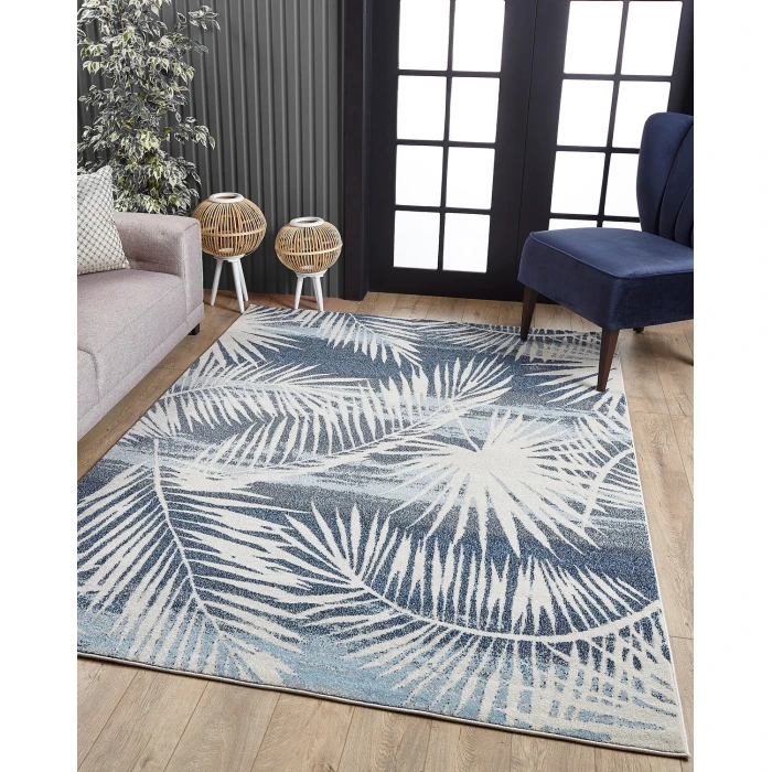 Kas Stella 6276 Blue Palms Area Rug 5'3" x 7'7"