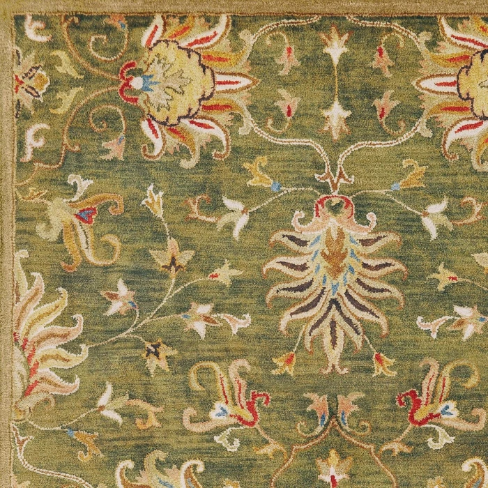 Kas Syriana 6010 Emerald Green Agra Area Rug 2'3" x 7'6" Runner